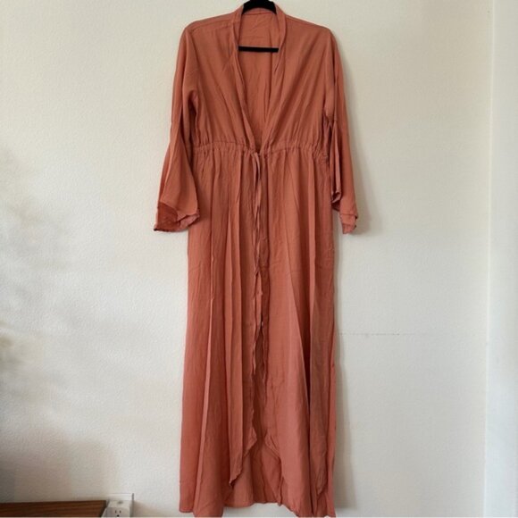 Rust Orange Long Sleeve Maxi Dress - Picture 1 of 1